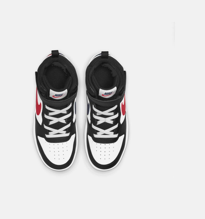 Nike Court Borough Mid Zwarte Sneakers voor jongens (377282)