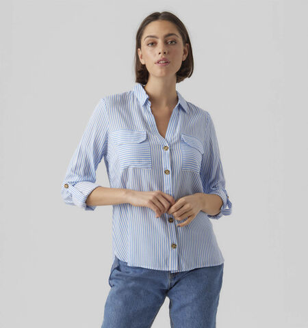 Vero Moda Blouses Blauw/Roze