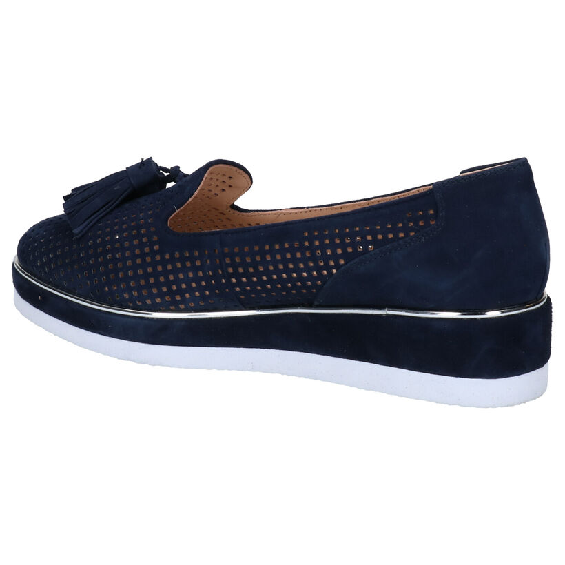 Nathan-Baume Donkerblauwe Loafers in daim (272869)