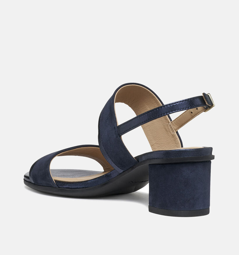 Geox Aurely Donkerblauwe Sandalen op hak voor dames (368198)