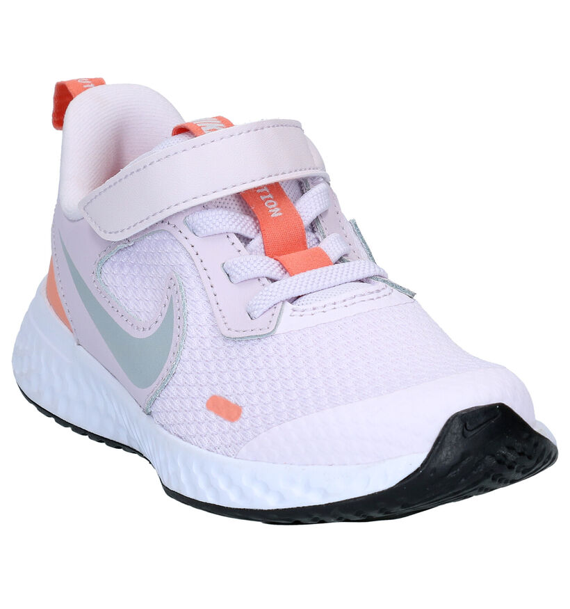 Nike Revolution Baskets en Gris en cuir (291161)