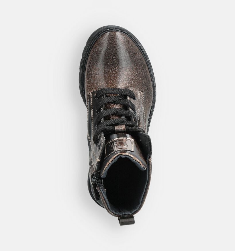 Little David Leonor Bronzen Veterboots voor meisjes (364588) - geschikt voor steunzolen