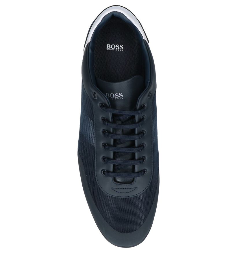 Donkerblauwe Casual Veterschoenen Hugo Boss Saturn Low in kunstleer (237089)