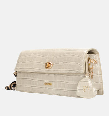 Charm London Schoudertassen Zwart/Beige