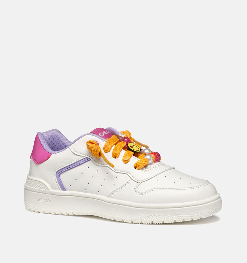 Geox Washiba Witte Sneakers voor meisjes (356416) - geschikt voor steunzolen