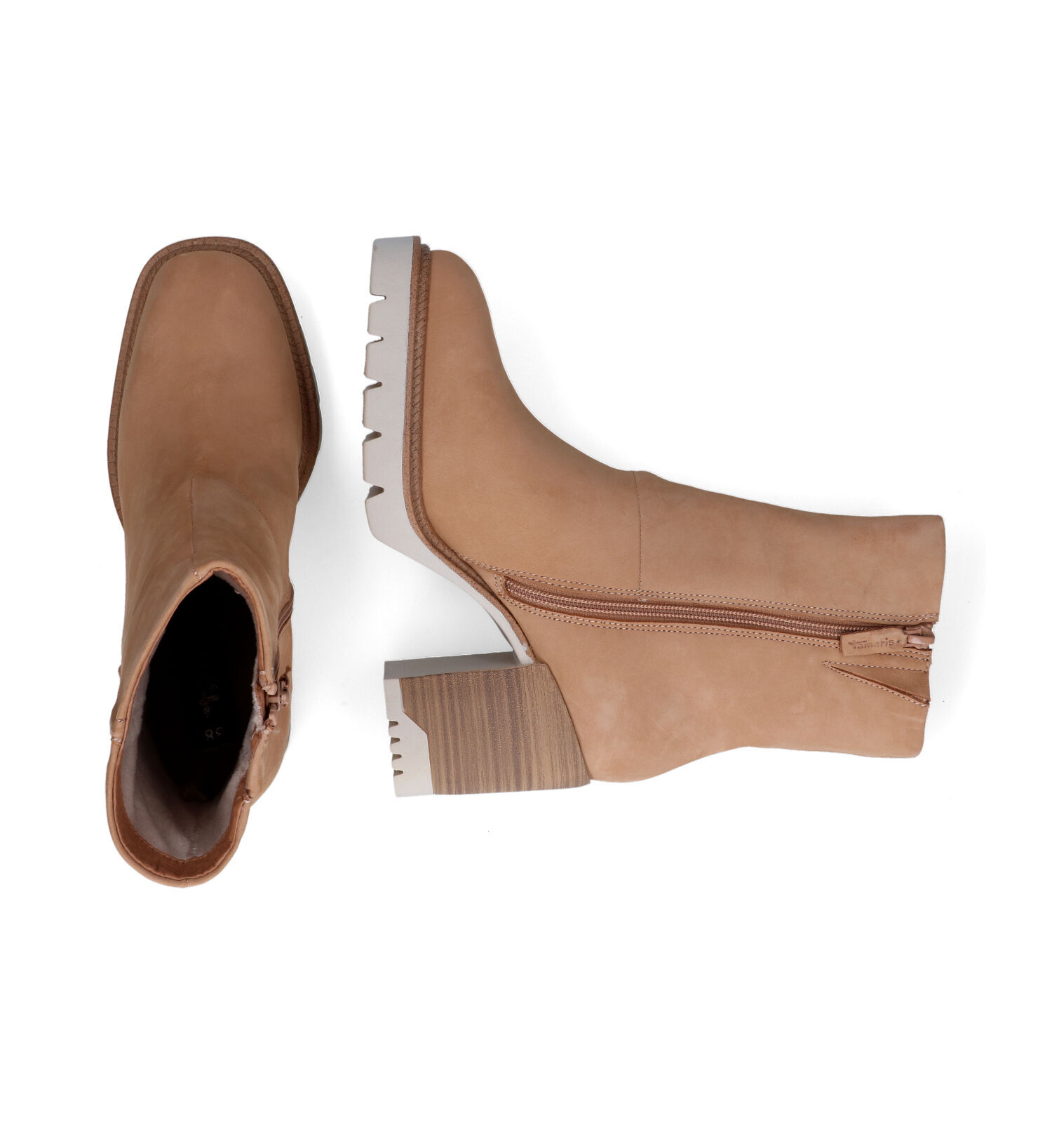 Bruine clearance enkellaarsjes tamaris