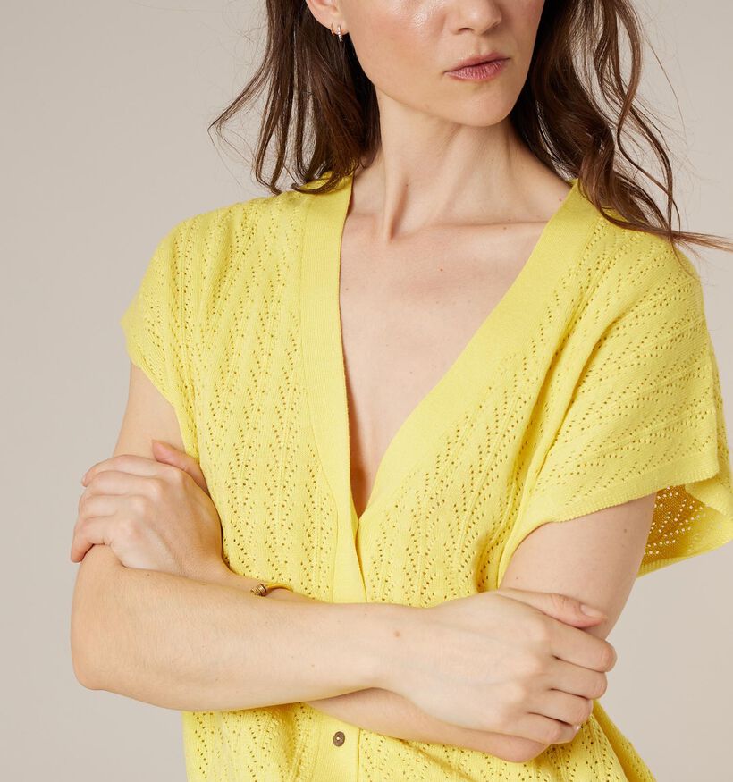 Deeluxe Original Marika Gilet en Jaune pour femmes (369796)
