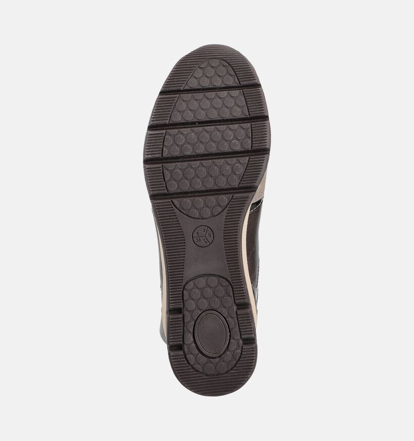 Jana Taupe Sneakers met Veter en Rits voor dames (360424) - geschikt voor steunzolen