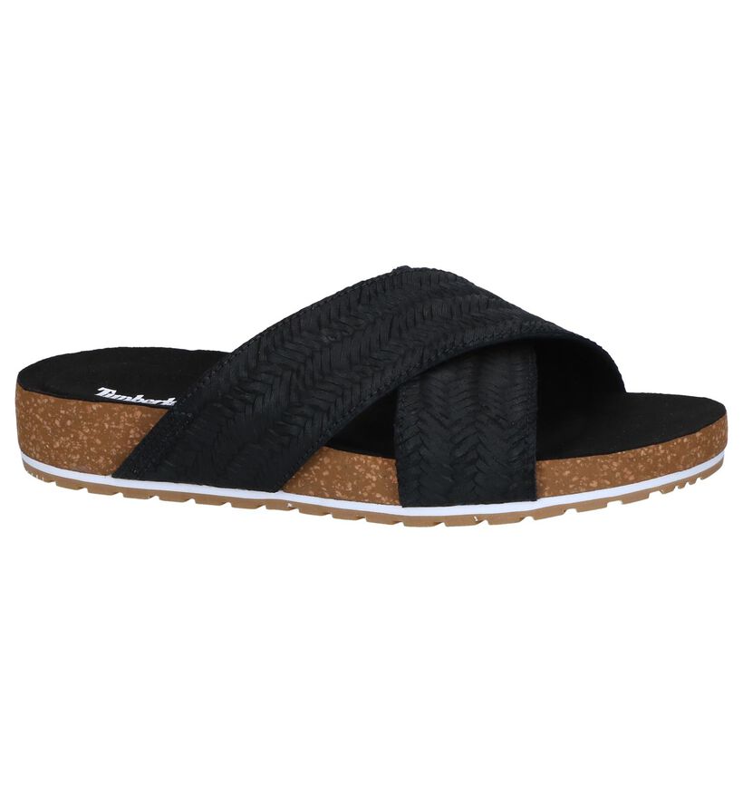 Zwarte Slippers Timberland Malibu Waves in leer (240522)