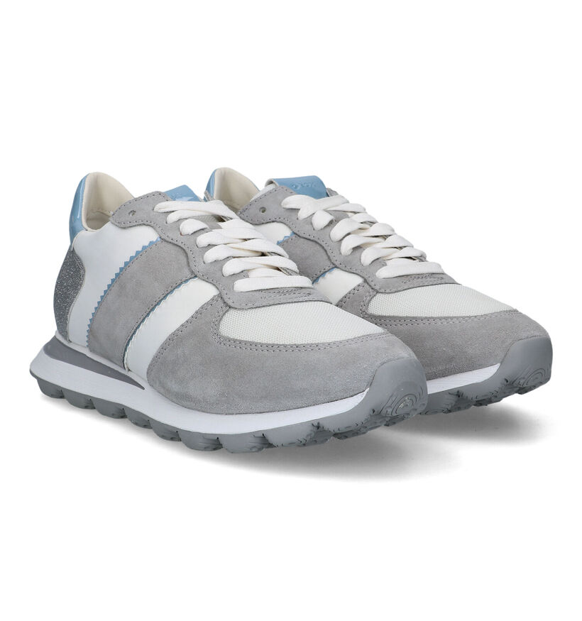 Geox Spherica Vseries Grijze Sneakers in daim (326648)