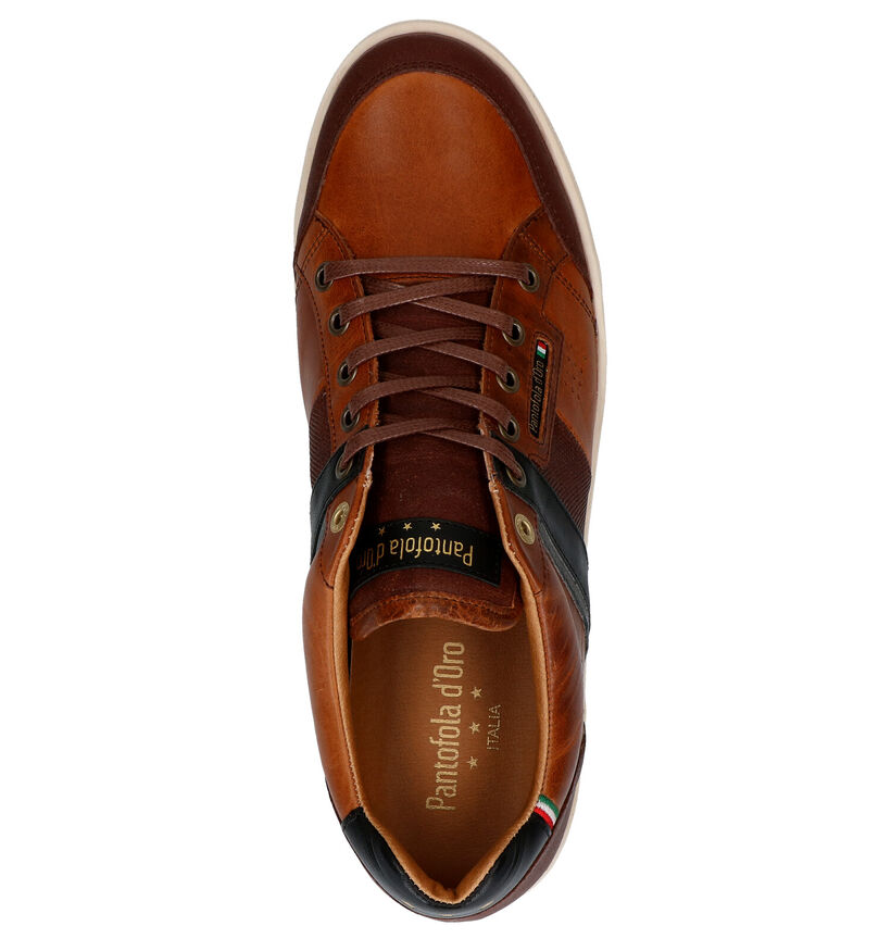 Pantofola d'Oro Palme Low Chaussures à lacets en Cognac en cuir (286407)