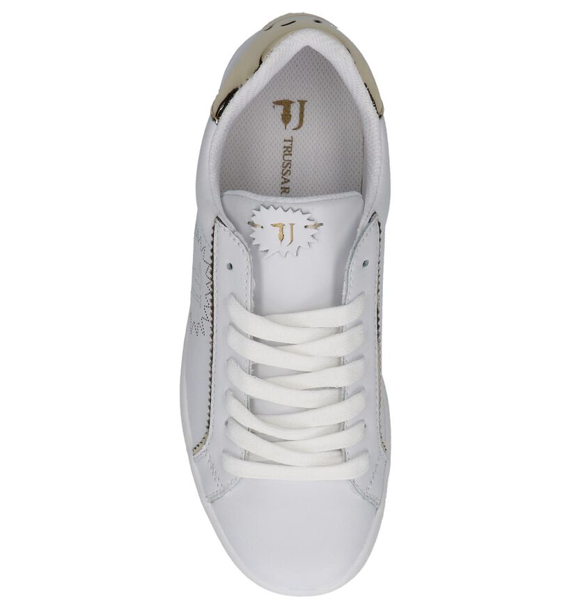 Witte Lage Sneakers Trussardi Jeans in leer (209011)