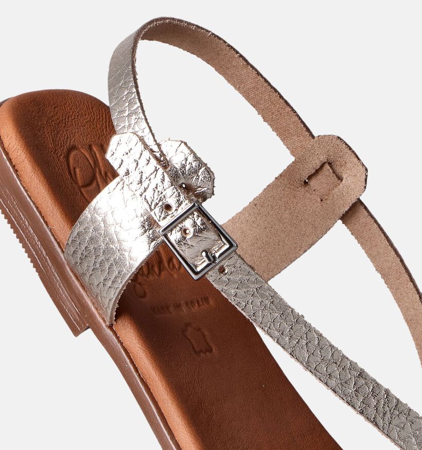 Oh My Sandals Gouden Platte sandalen voor dames (356205)
