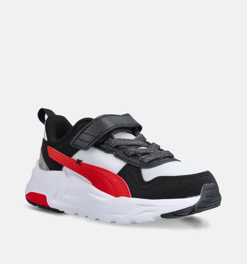 Puma Trinity 2 LT Mid 90s Witte Sneakers voor jongens, meisjes (366631) - geschikt voor steunzolen