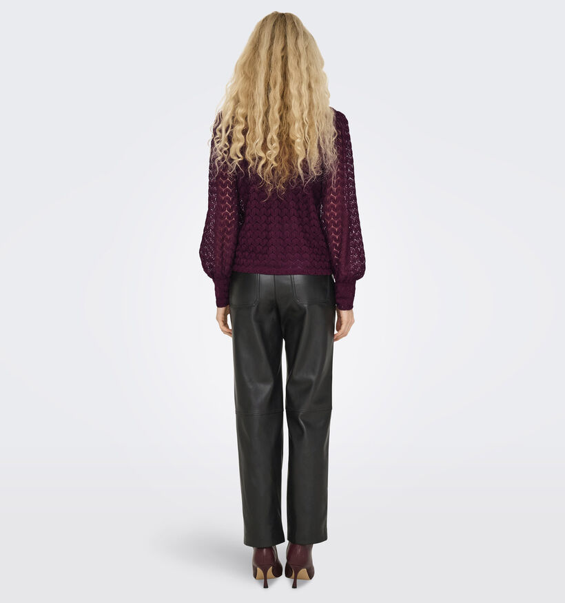 JDY Avery Lace Top Bordeaux Blouse voor dames (362424)