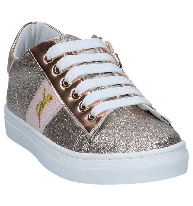 Milo & Mila Baskets basses en Or rose en simili cuir (242336)