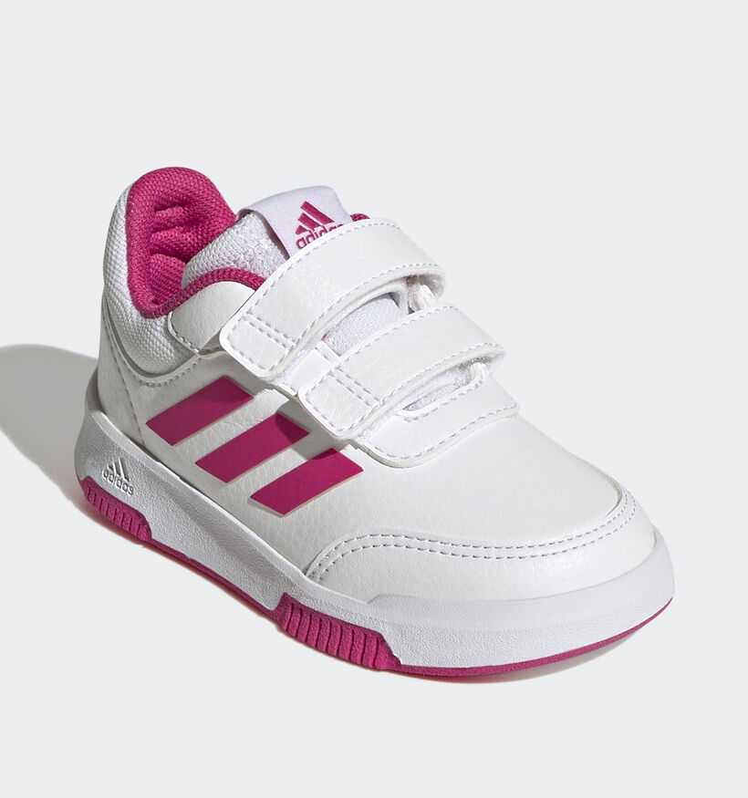 adidas Tensaur Sport 2.0 Baskets en Blanc/Rose pour filles (366021) - pour semelles orthop&eacute;diques