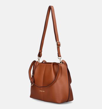 Laurent David Schoudertassen Zwart/Goud/Cognac/Groen