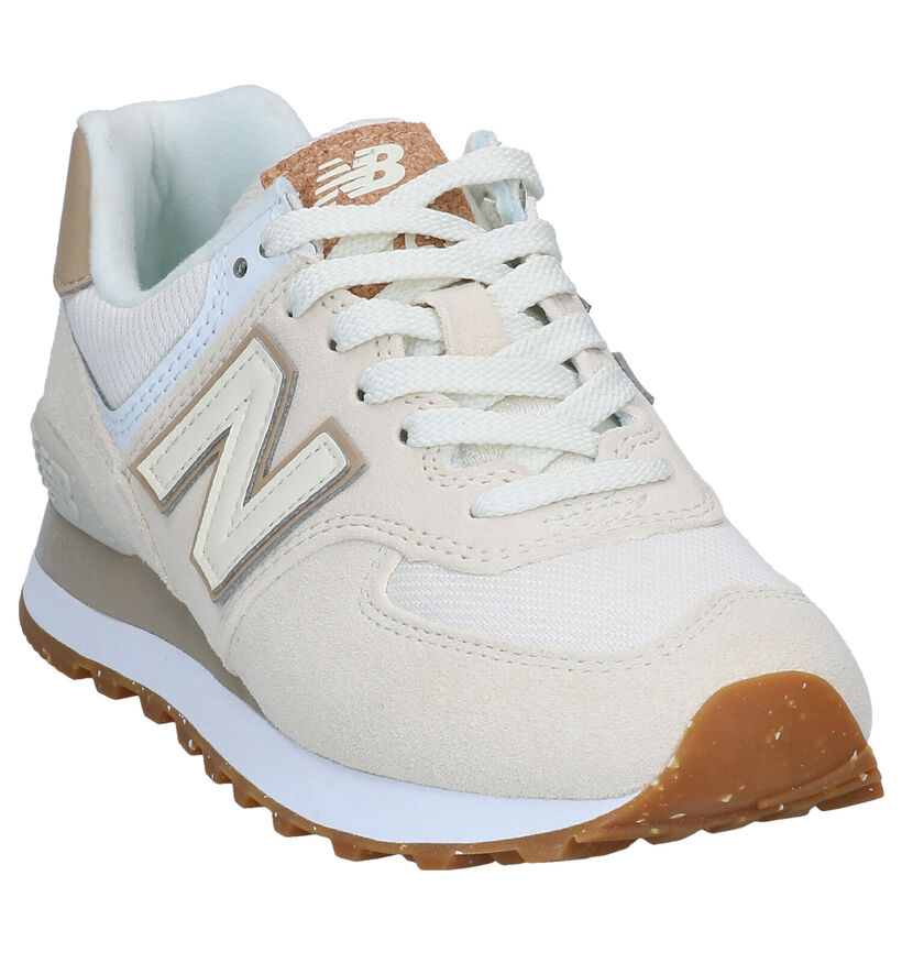 New Balance WL 574 Baskets en Vert pour femmes (349411) - pour semelles orthopédiques