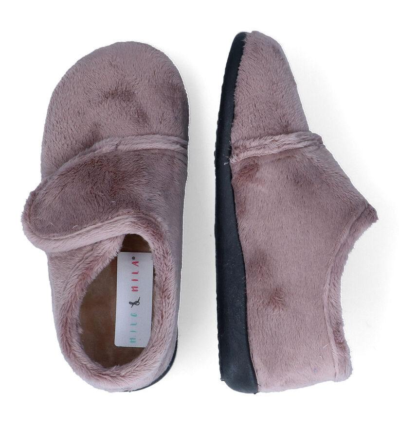 Milo & Mila Pantoufles fermées en Rose pour filles (348674) - pour semelles orthopédiques