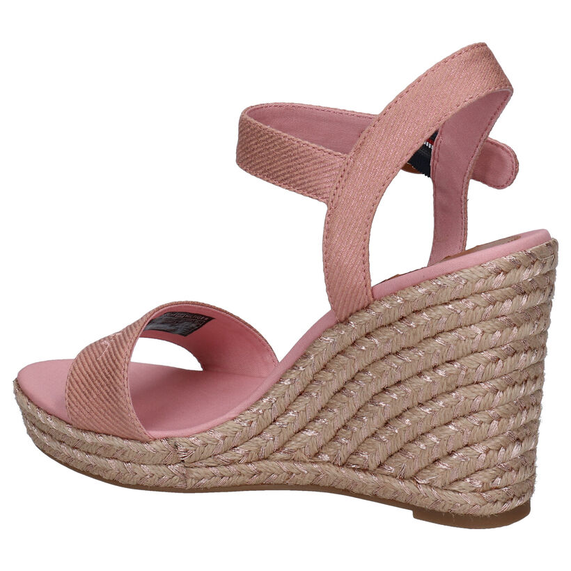 Tommy Hilfiger Signature Ecru Sandalen in stof (285447)