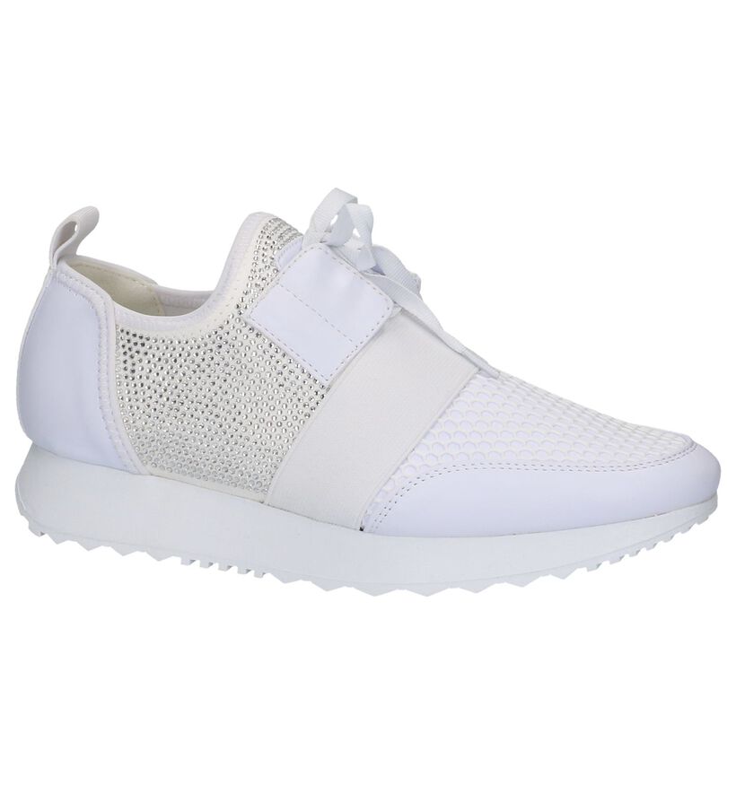 Witte Sneakers Steve Madden Antics-R in stof (216617)