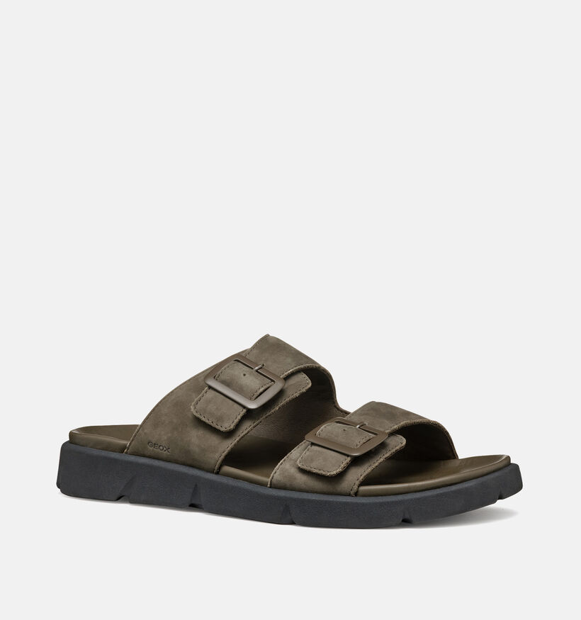 Geox Xand 2s Nu-pieds en Vert Khaki pour hommes (353841)