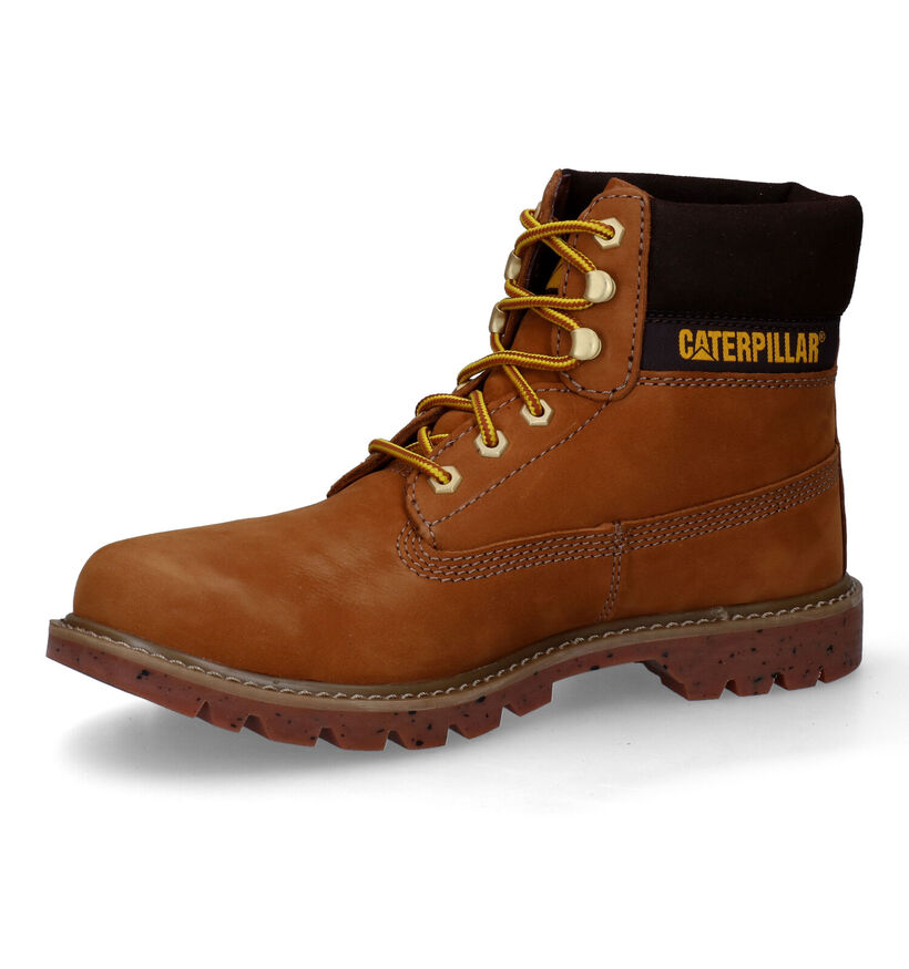 Caterpillar Colorado Bottines en Cognac en daim (295022)