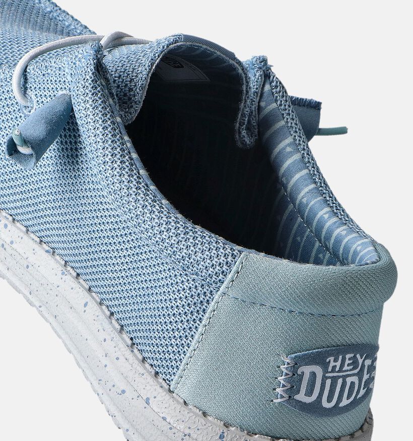HEYDUDE Wally Stretch Sox Blauwe Instappers voor heren (353483) - geschikt voor steunzolen