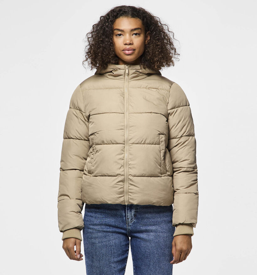 Pieces Bee Puffer Jacket Beige Jas voor dames (361159)