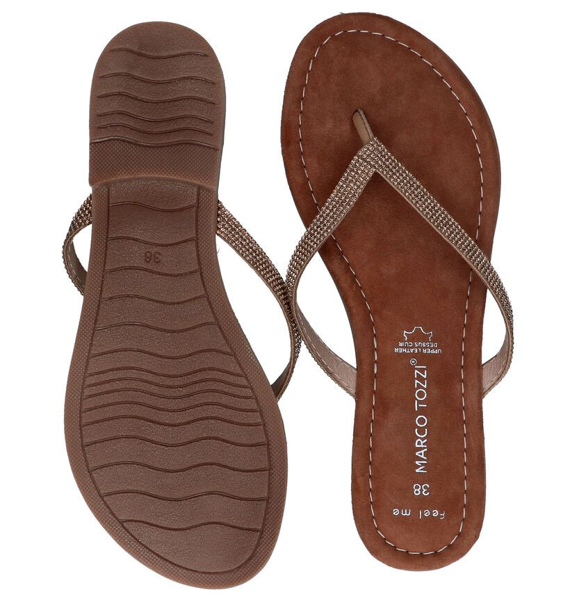 Marco Tozzi Cognac Teenslippers in stof (289592)