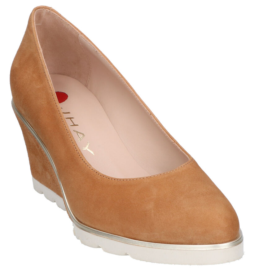 JHay Cognac Pumps in daim (273116)