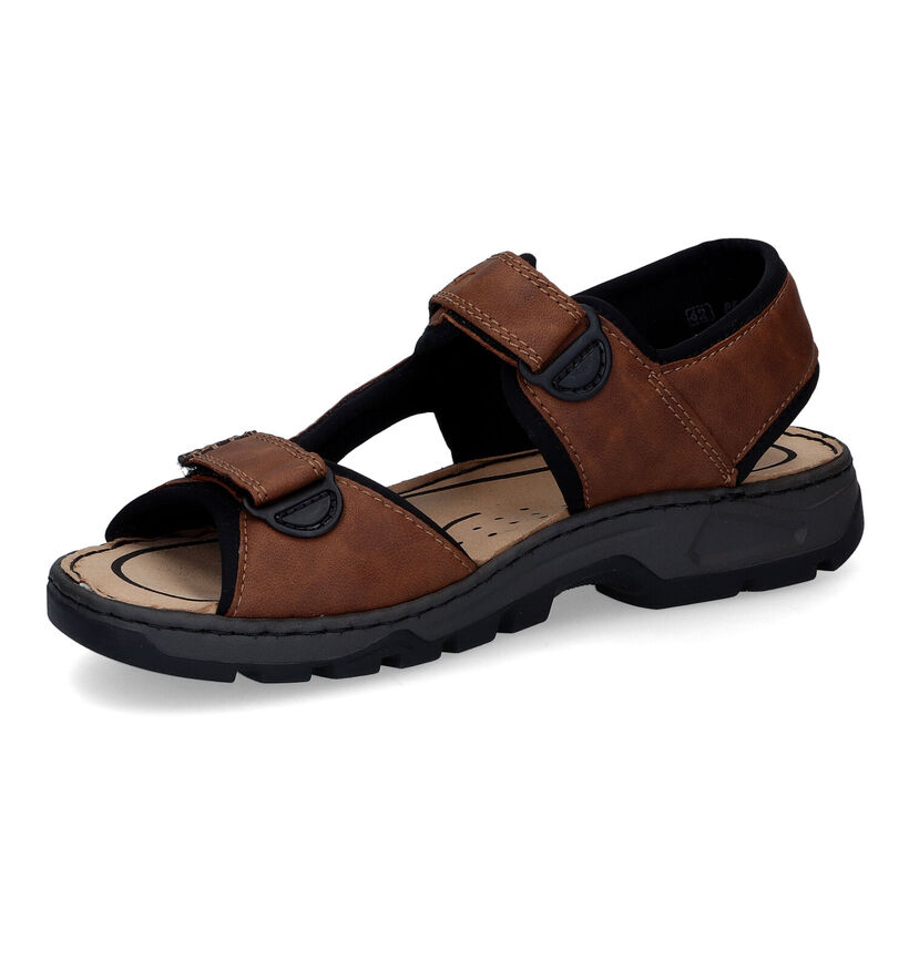 Rieker Zwarte Sandalen in kunstleer (308621)