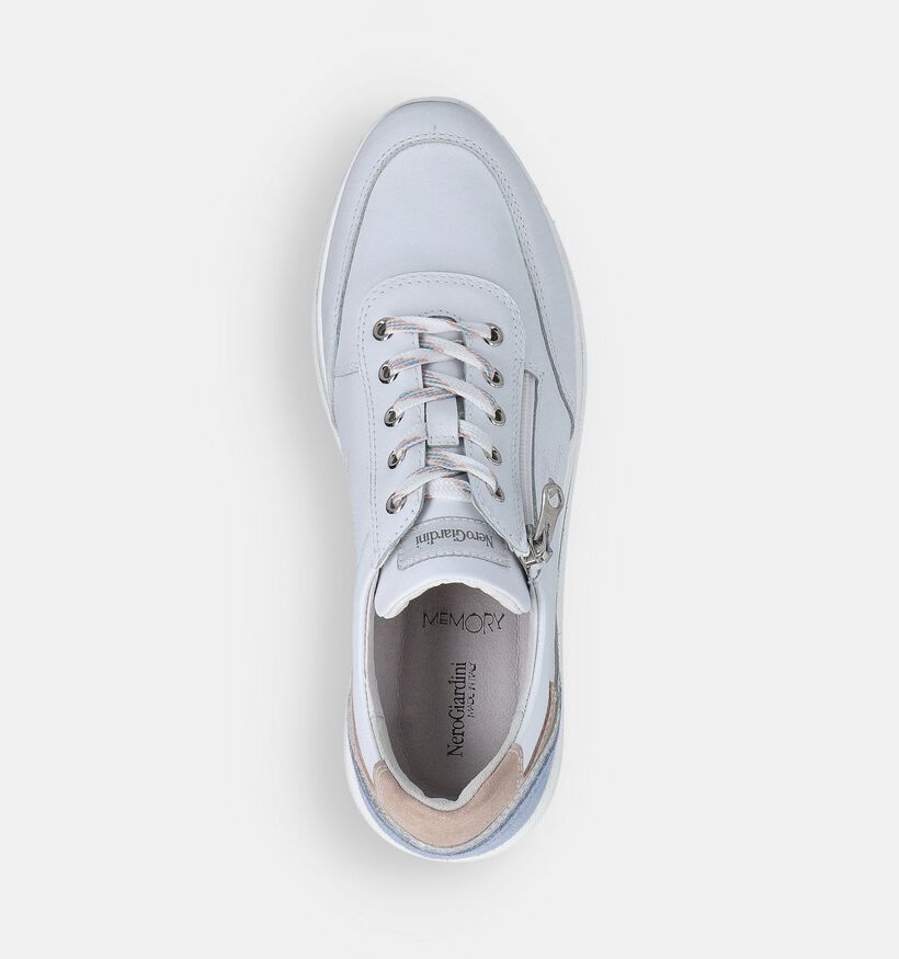 NeroGiardini Witte Sneakers met Rits voor dames (369083) - geschikt voor steunzolen