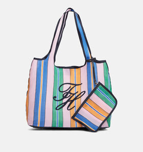 Tommy Hilfiger Summer Tote Roze/Blauwe Gestreepte Strandtas voor dames (369307)