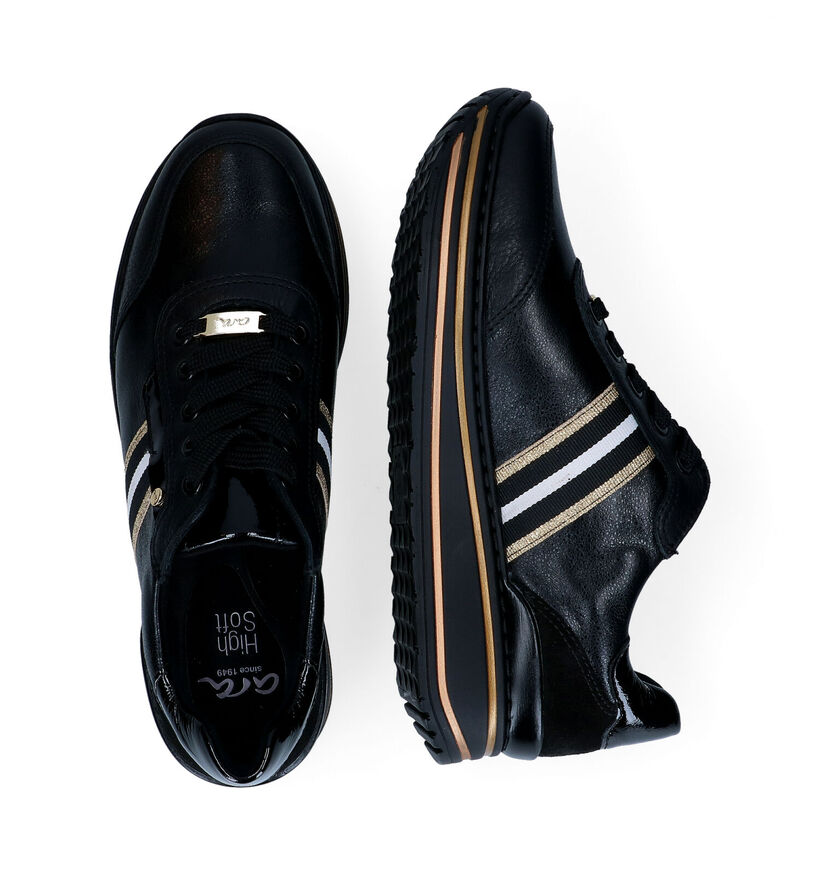 Ara Sapporo Chaussures à lacets en Noir en cuir (298945)