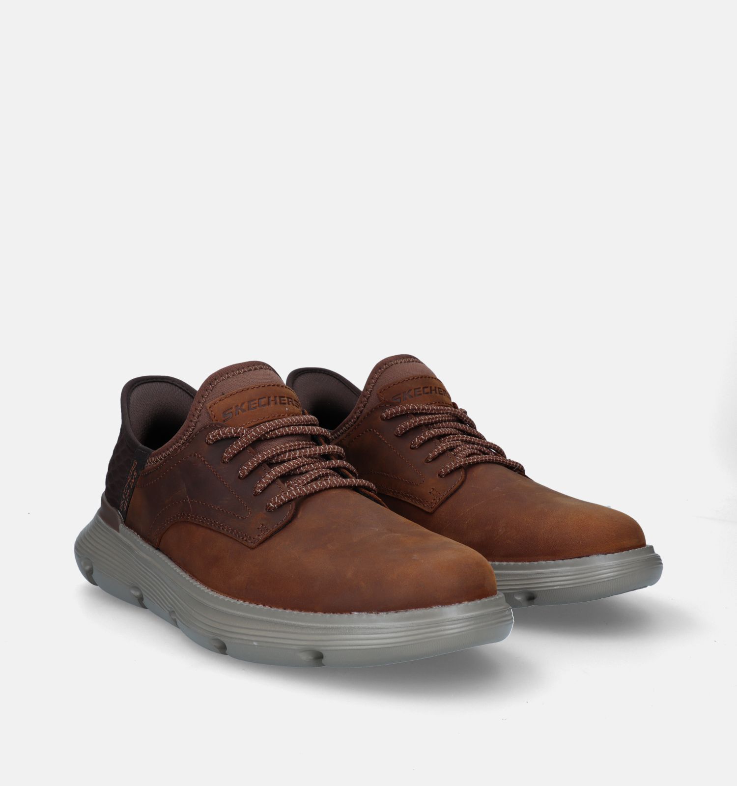 Superstar slip on sale on heren bruin