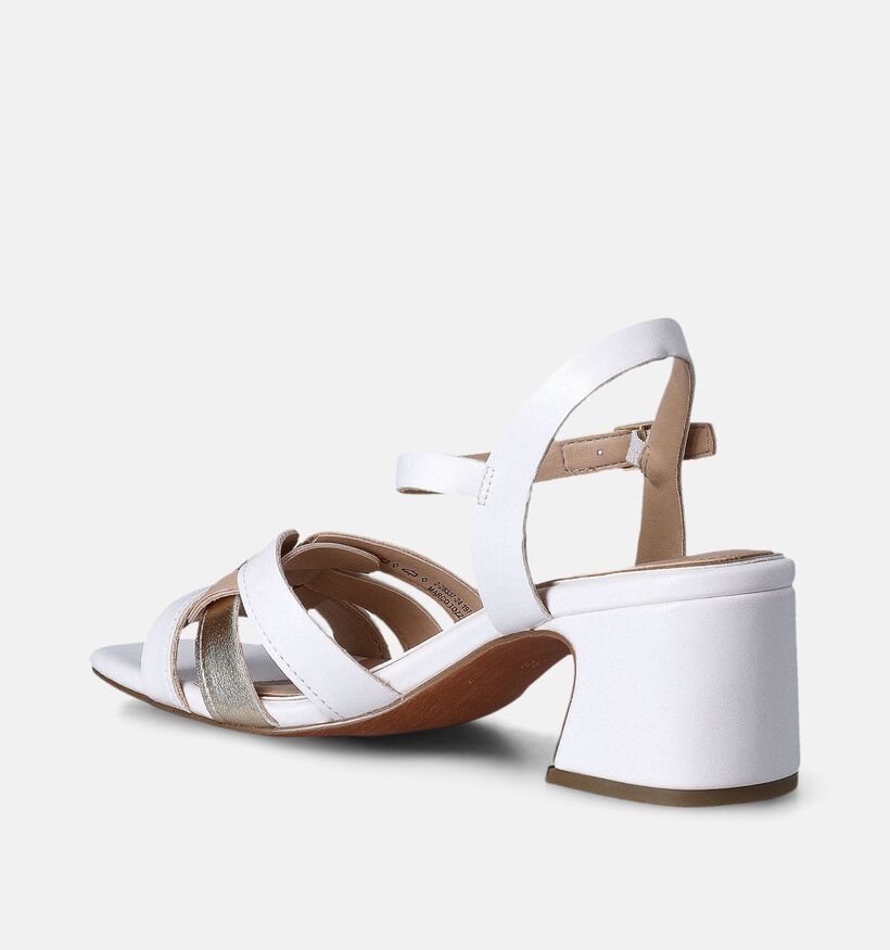 Marco Tozzi Witte Sandalen met blokhak voor dames (354229)