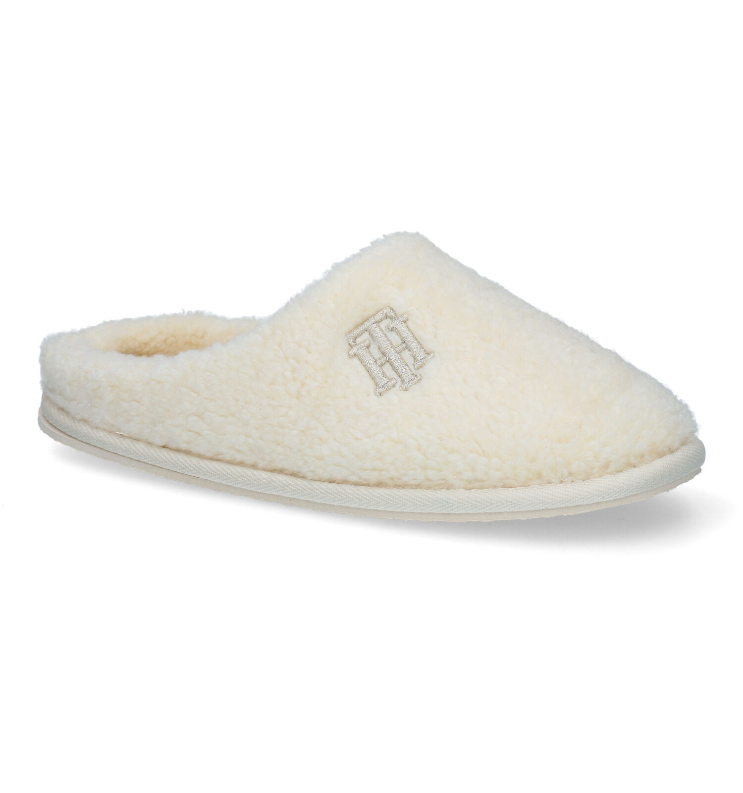 Tommy Hilfiger Monogram Shiny Home Ecru Pantoffels Dames