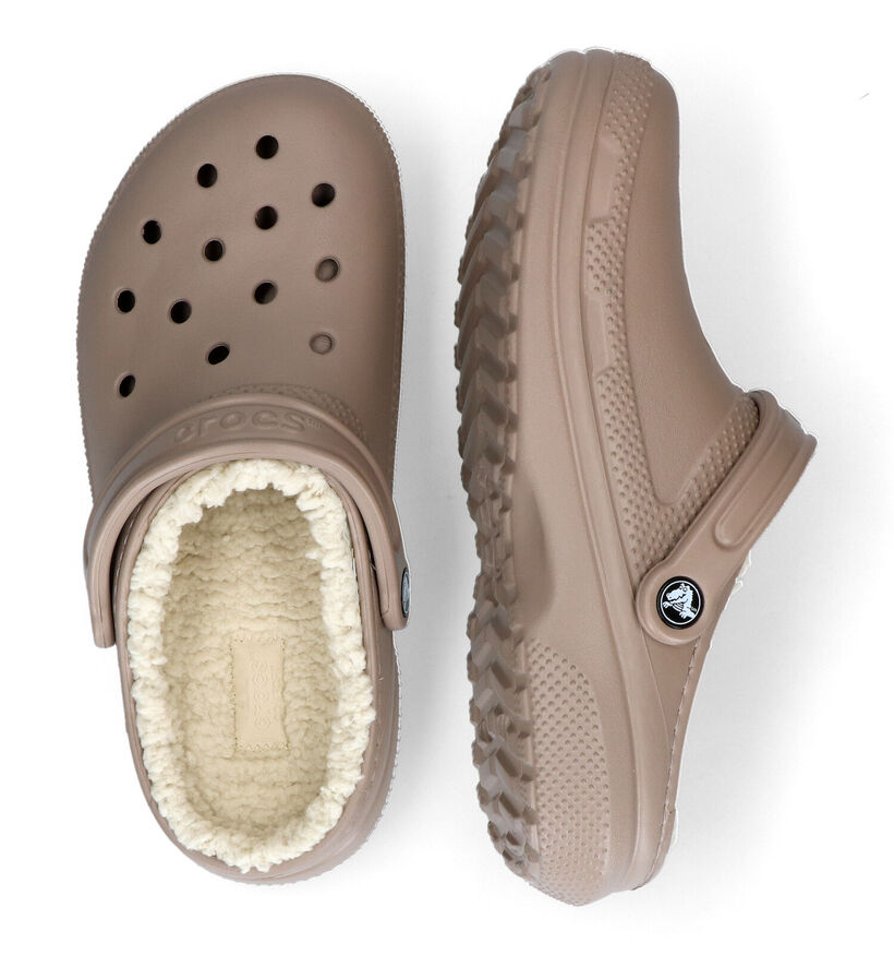 Crocs Classic Fuzz-lined Clog Nu-pieds en Noir pour femmes (298589)