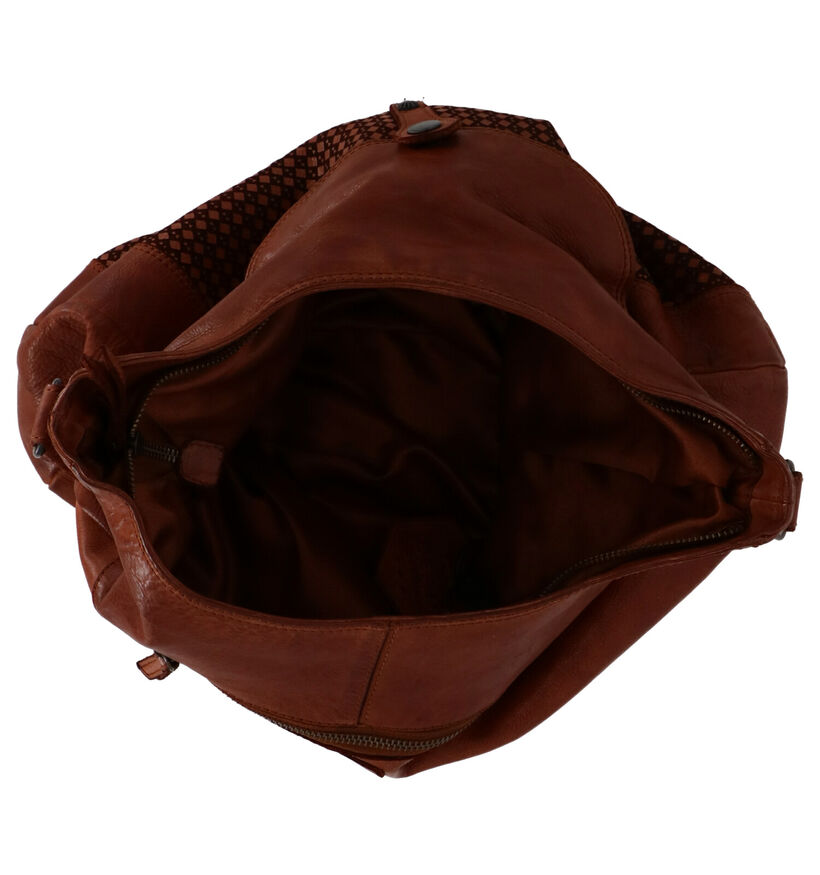 Bear Design Sac à bandoulière en Cognac en cuir (283593)