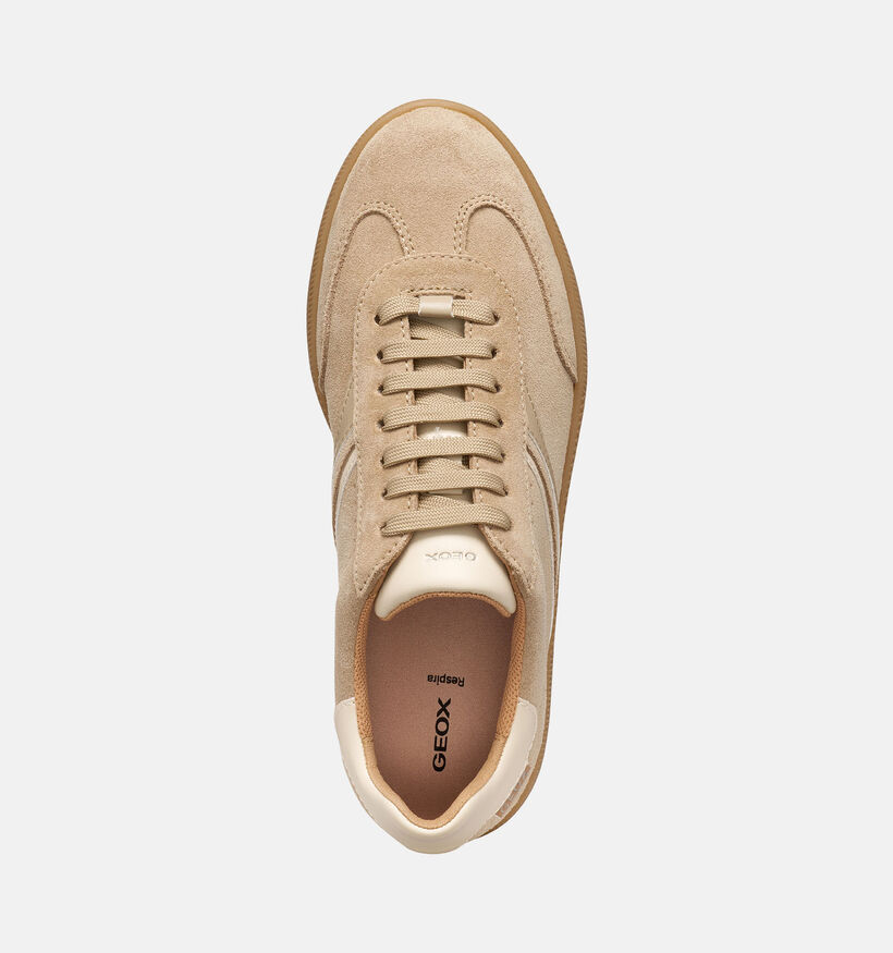 Geox Baskets casual en Beige pour femmes (368187) - pour semelles orthop&eacute;diques