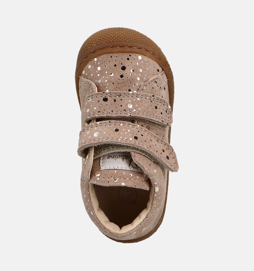 Naturino Cocoon VL Suede Roze/Gouden Eerste Stapschoentjes voor meisjes (380138) - geschikt voor steunzolen