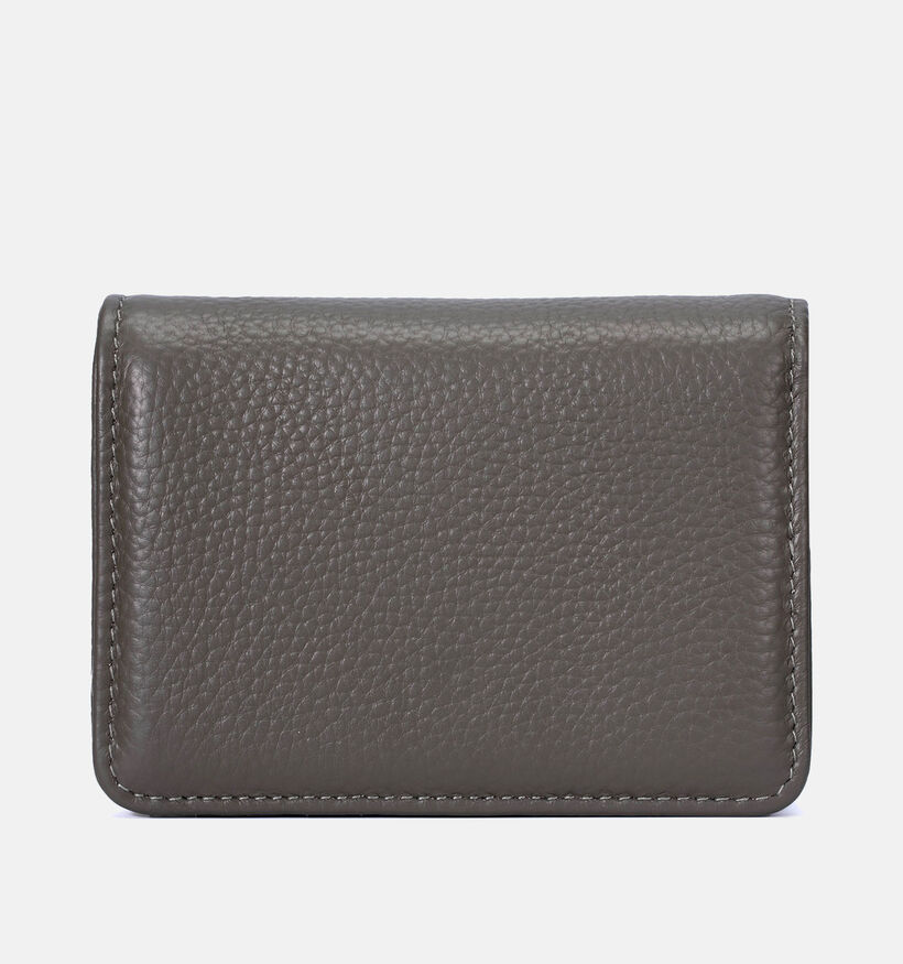 Crinkles Porte-monnaie zippé en Taupe pour femmes (365771)