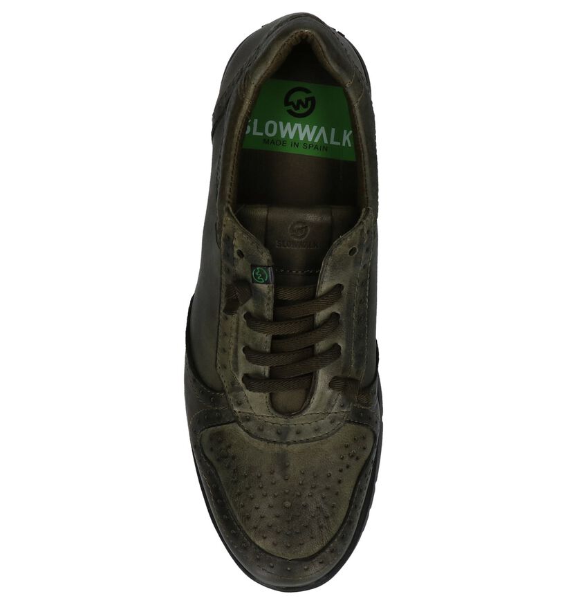 Slowwalk Bat Doran Groene Casual Schoenen in leer (232384)