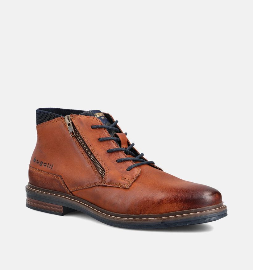 Bugatti Boots à lacets en Cognac pour hommes (363798)
