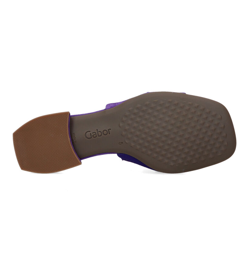 Comfort Nu-pieds plates en Violet pour femmes (323422)