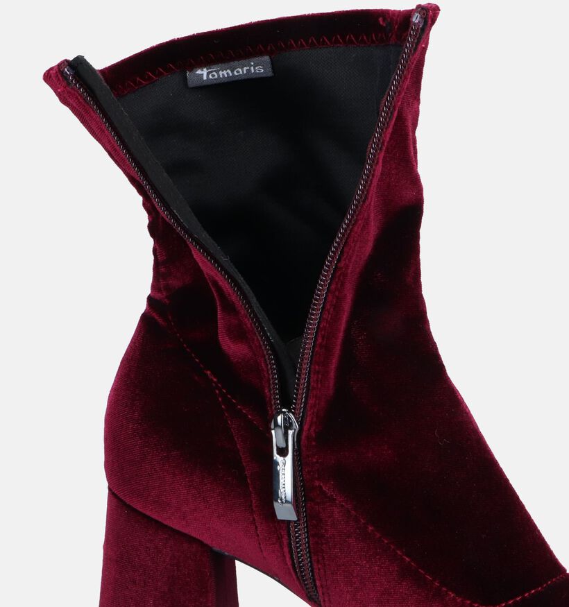 Tamaris Bottines avec plateau en Bordeaux pour femmes (330532)