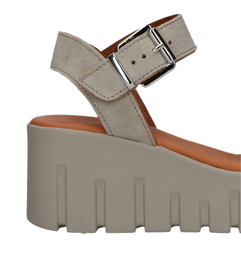 Tamaris Touch It Sandales avec talon compensé en Taupe pour femmes (322326)