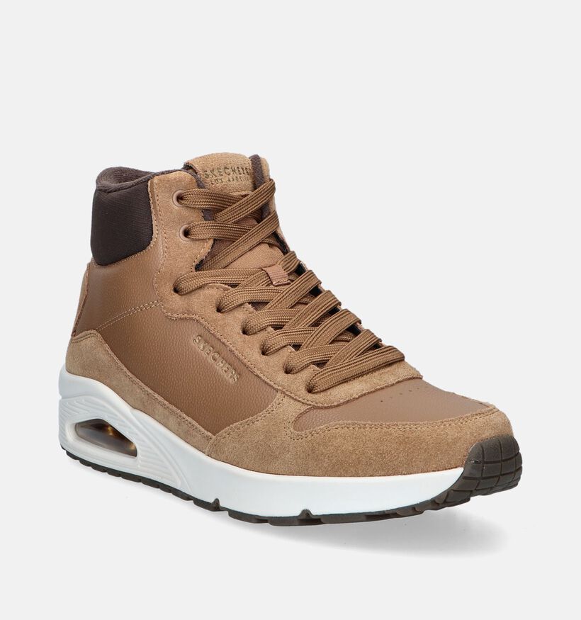 Skechers Uno Baskets en Cognac pour hommes (346370) - pour semelles orthopédiques